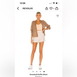 NWOT Tularosa smocked shorts XS